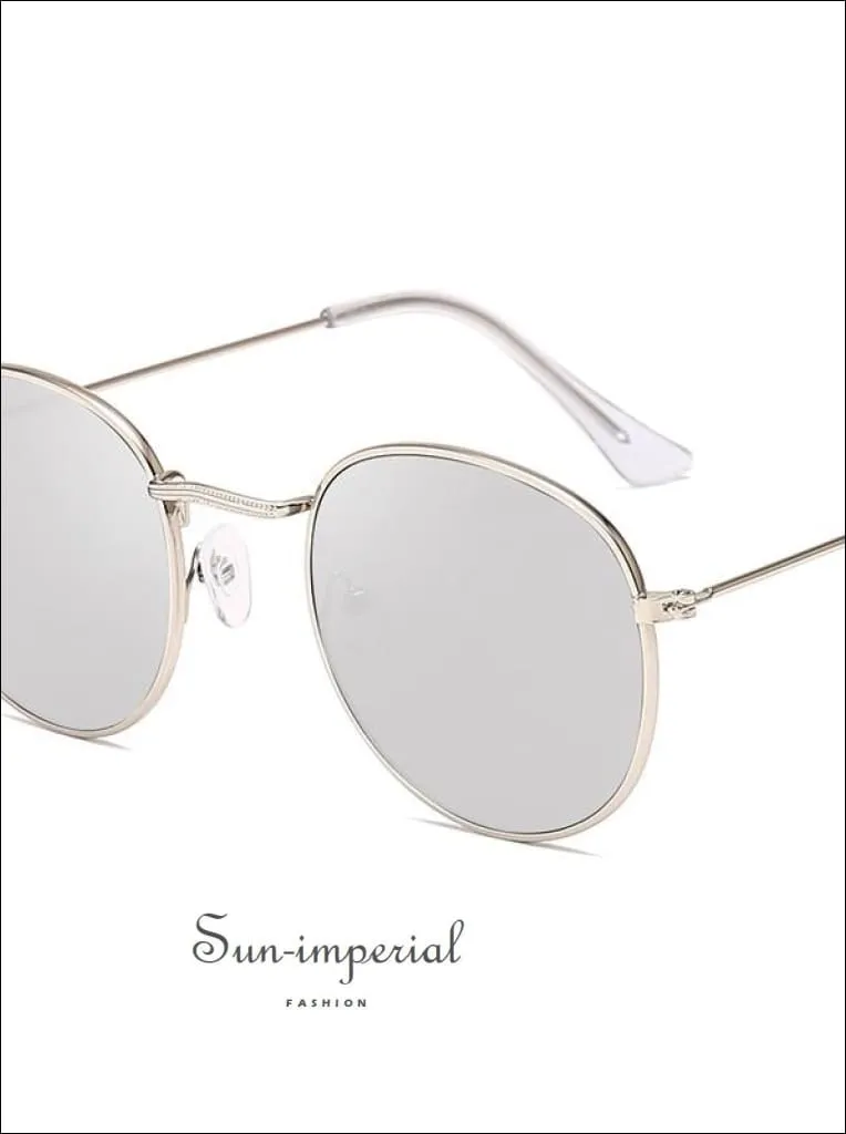 Classic Small Frame Round Sunglasses Women/menalloy Mirror Vintage Sun Glasses