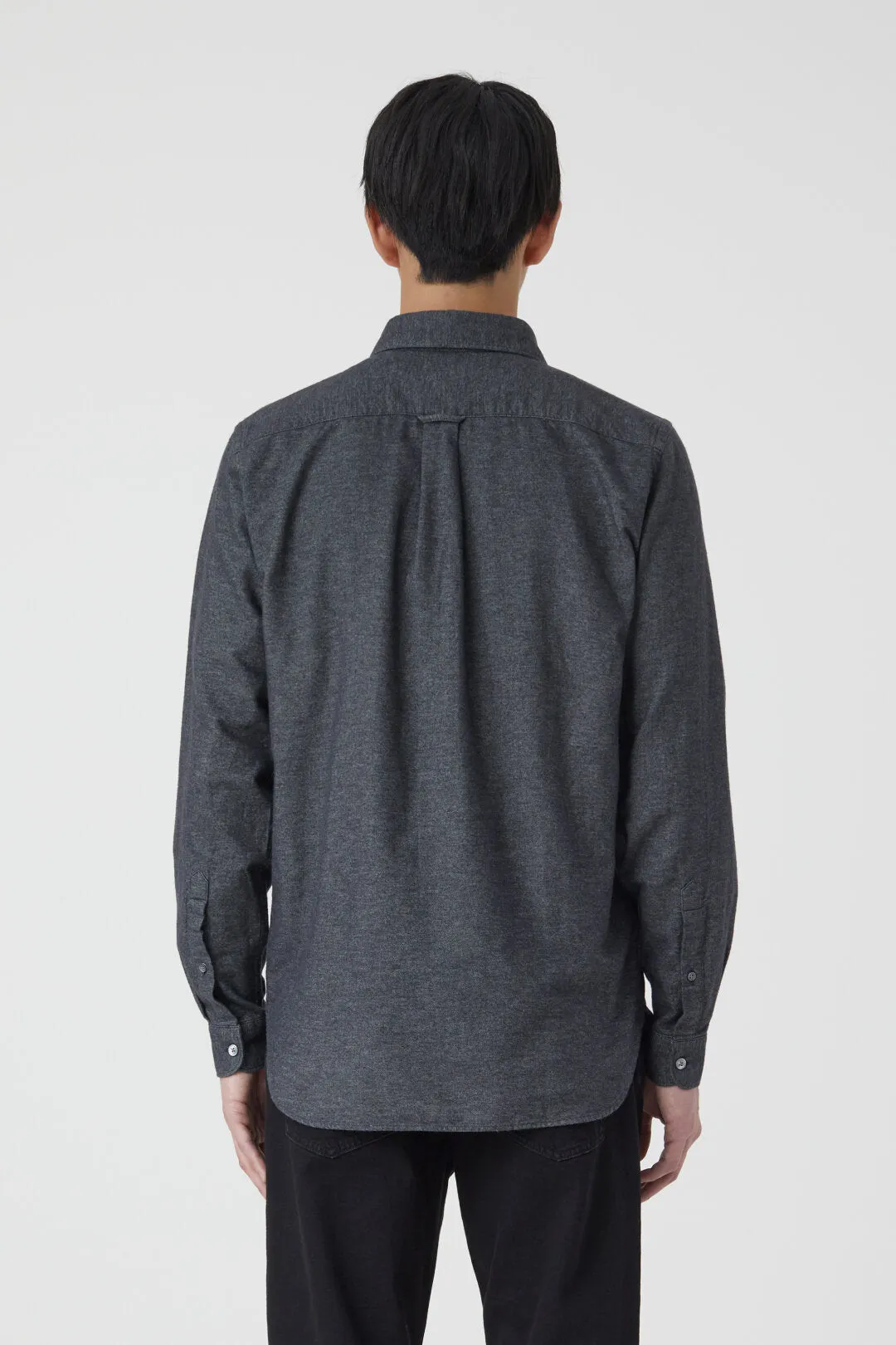 Closed Dark Grey Melange Basic Brushed Cotton Shirt