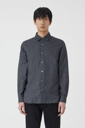 Closed Dark Grey Melange Basic Brushed Cotton Shirt