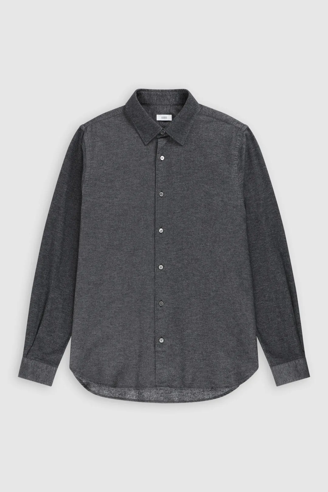 Closed Dark Grey Melange Basic Brushed Cotton Shirt