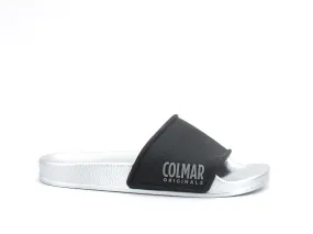 COLMAR Slipper Plain Ciabatta Bicolor Logo Black Silver SLIPPERPLAIN228