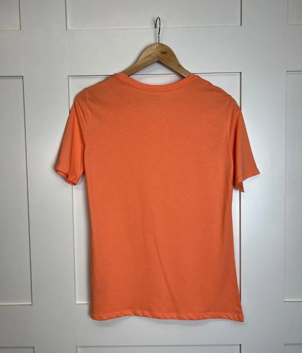 Coral Straight Cotton Tee