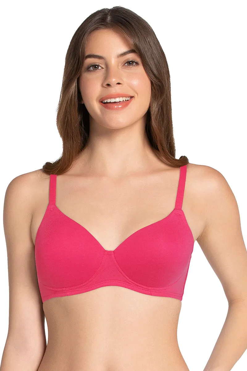 Cotton Dream Padded Non Wired T-shirt Bra - Azalea