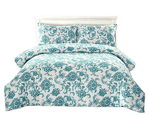 Couture Home Collection - Floral Dream 100% Cotton 3pc Comforter Set