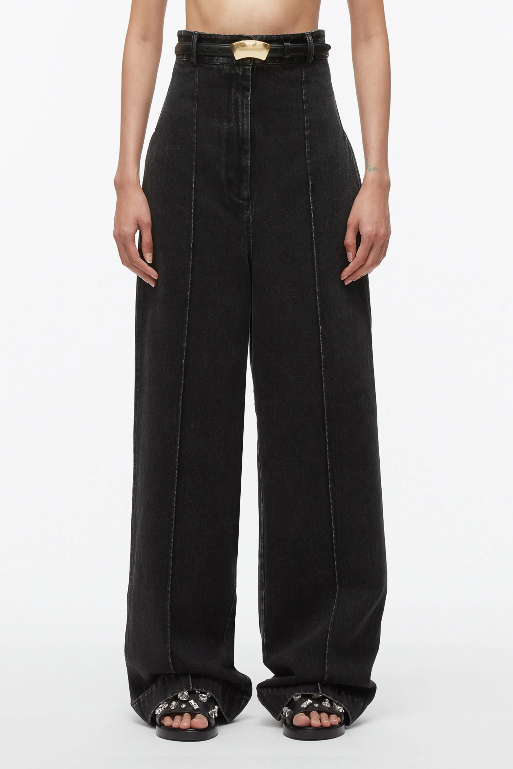 Denim Extreme High Waisted Trouser