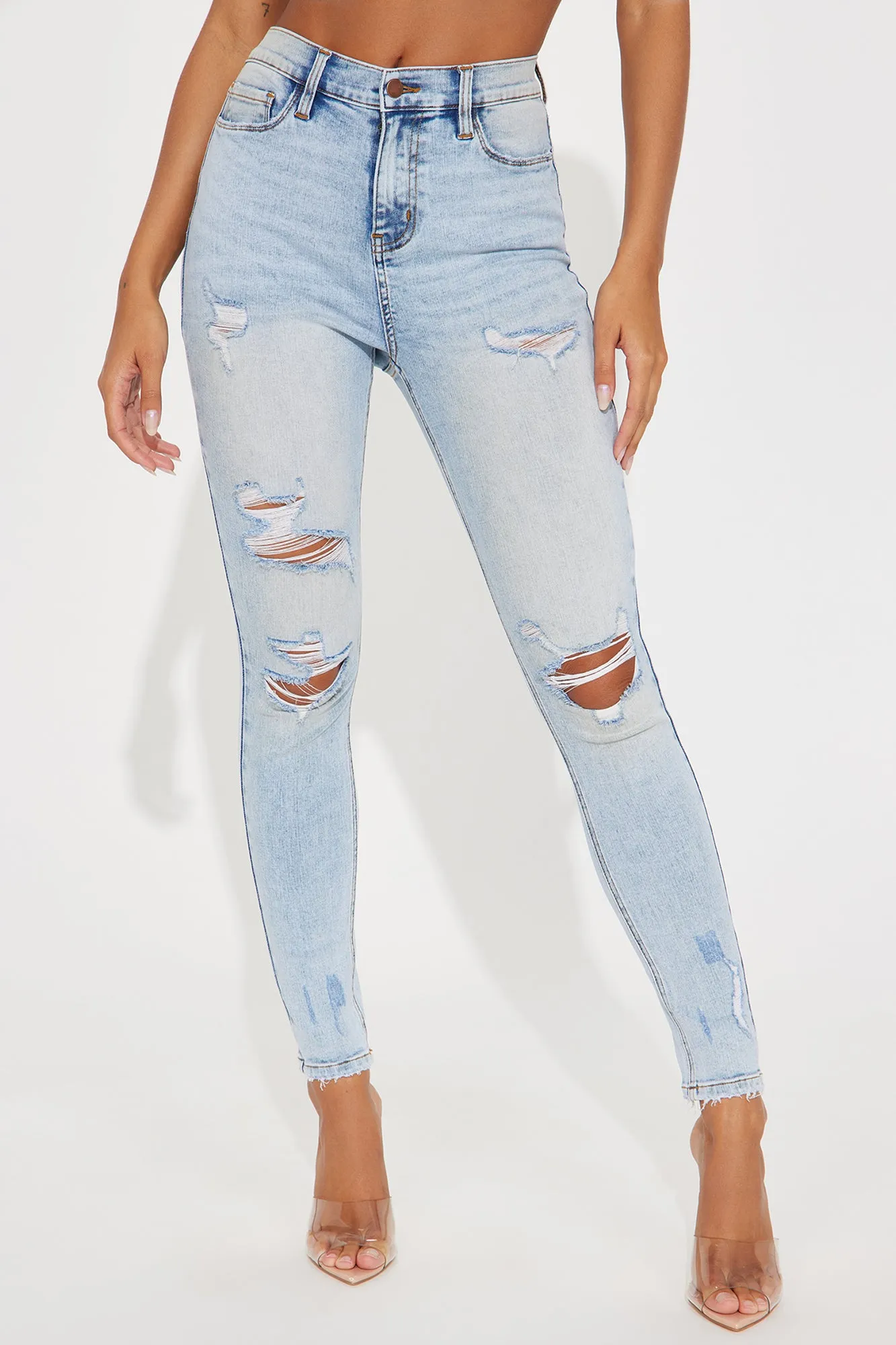 Don't Believe It Skinny Jeans - Light Wash