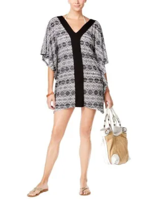 Dotti Women's Diamond Daze Printed Tunic Cover-Up , Black/White, S