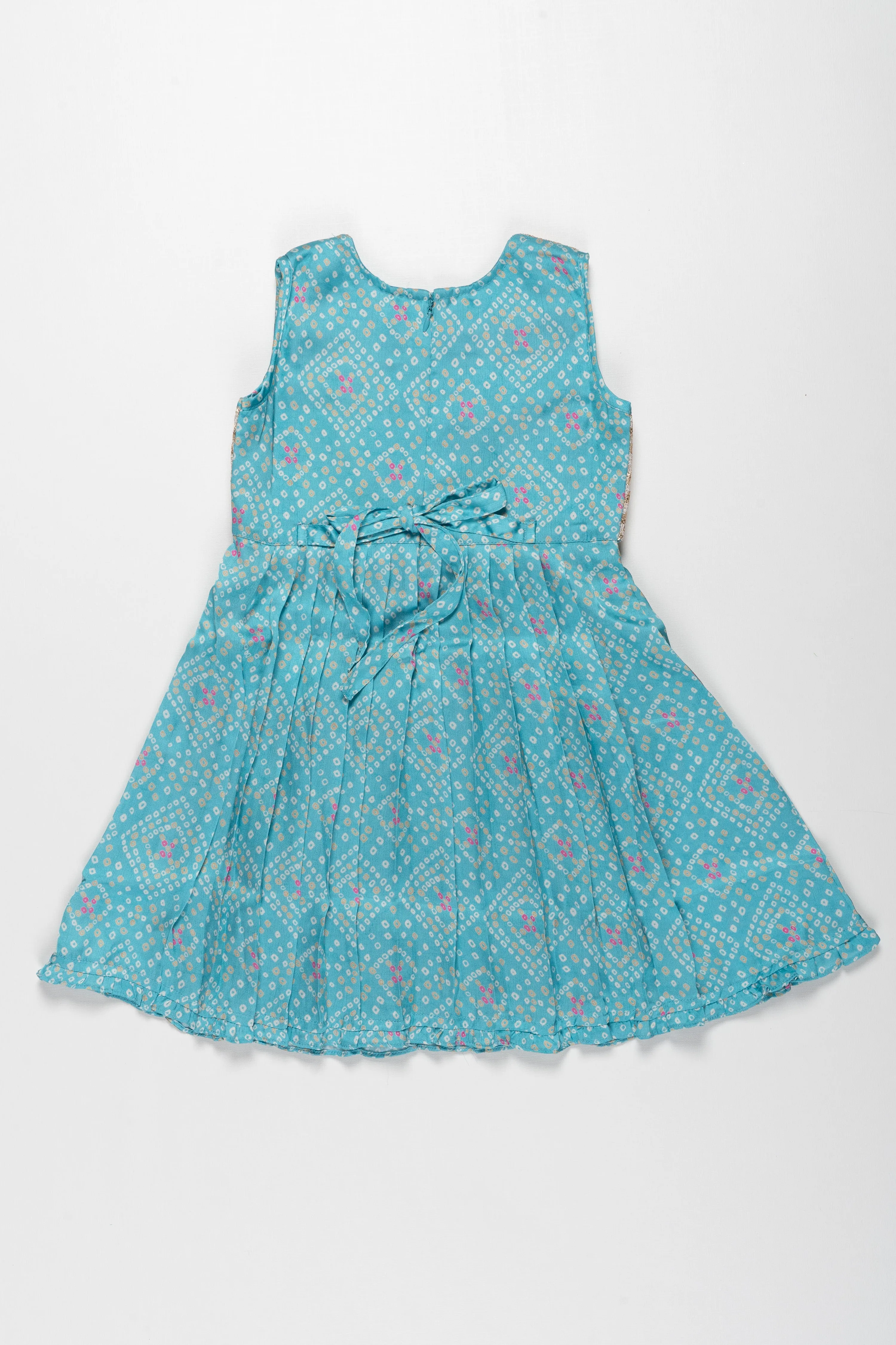 Elegant Premium Cotton Frock for Girls - Festive and Vibrant Design