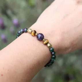 Energy Ruby in Zoisite and Amethyst Bracelet *Final Sale*