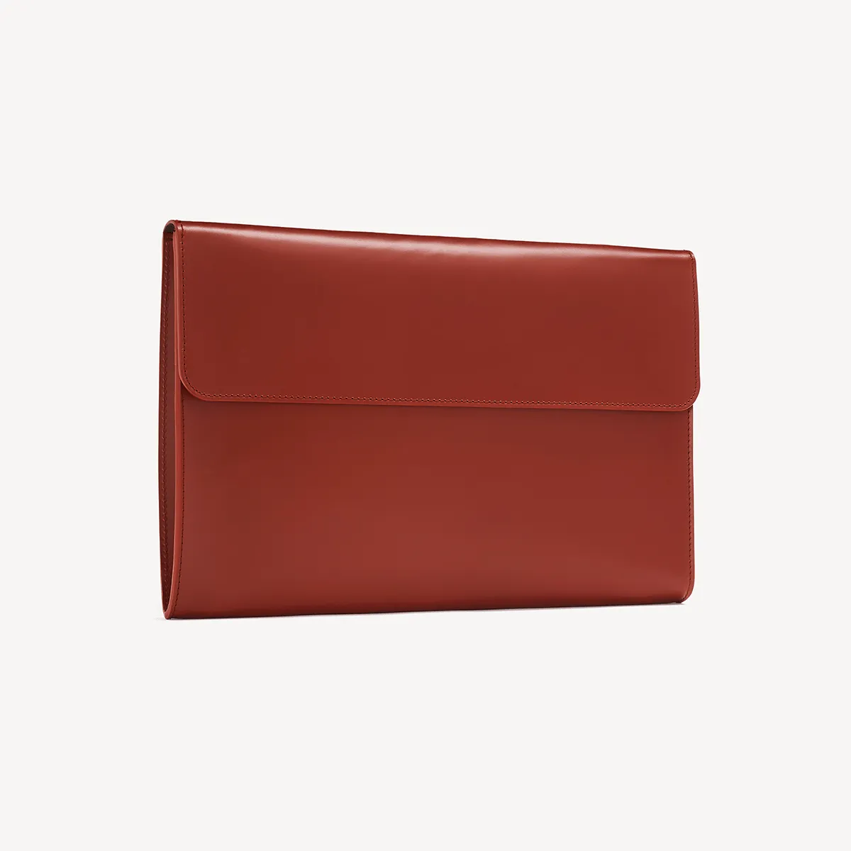 Eton Document Holder - Chestnut with Green suede lining