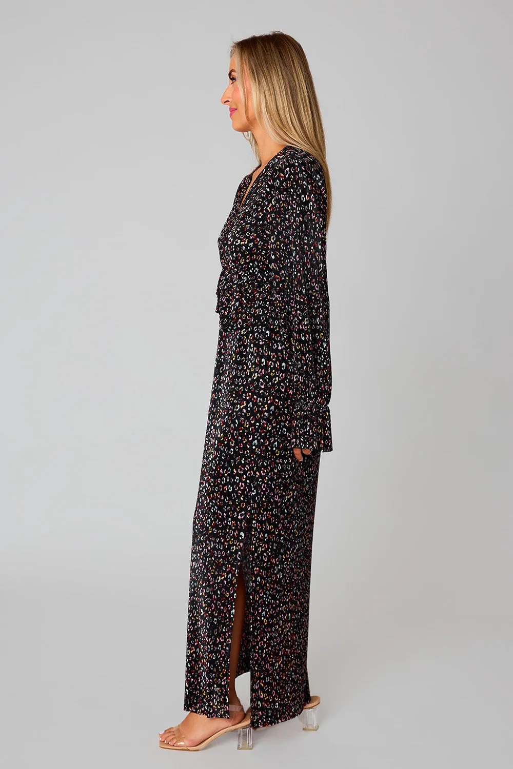 Evie Long Sleeve Maxi Dress - Gemstone