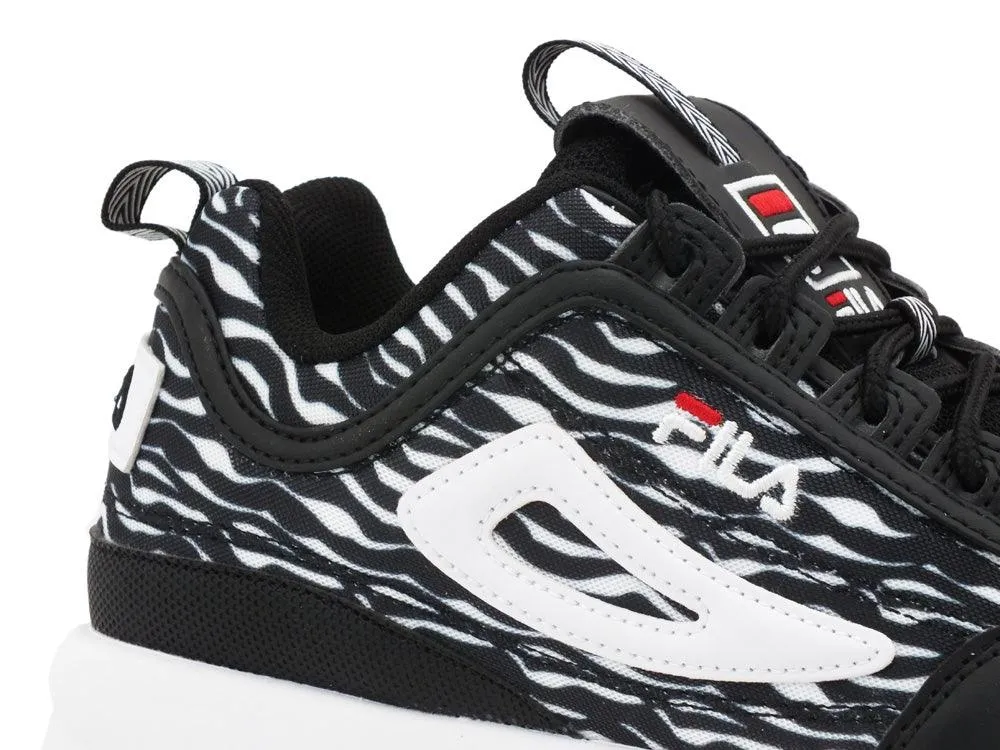 FILA Disruptor Animal Wmn Zebra Black 1010863.9YU