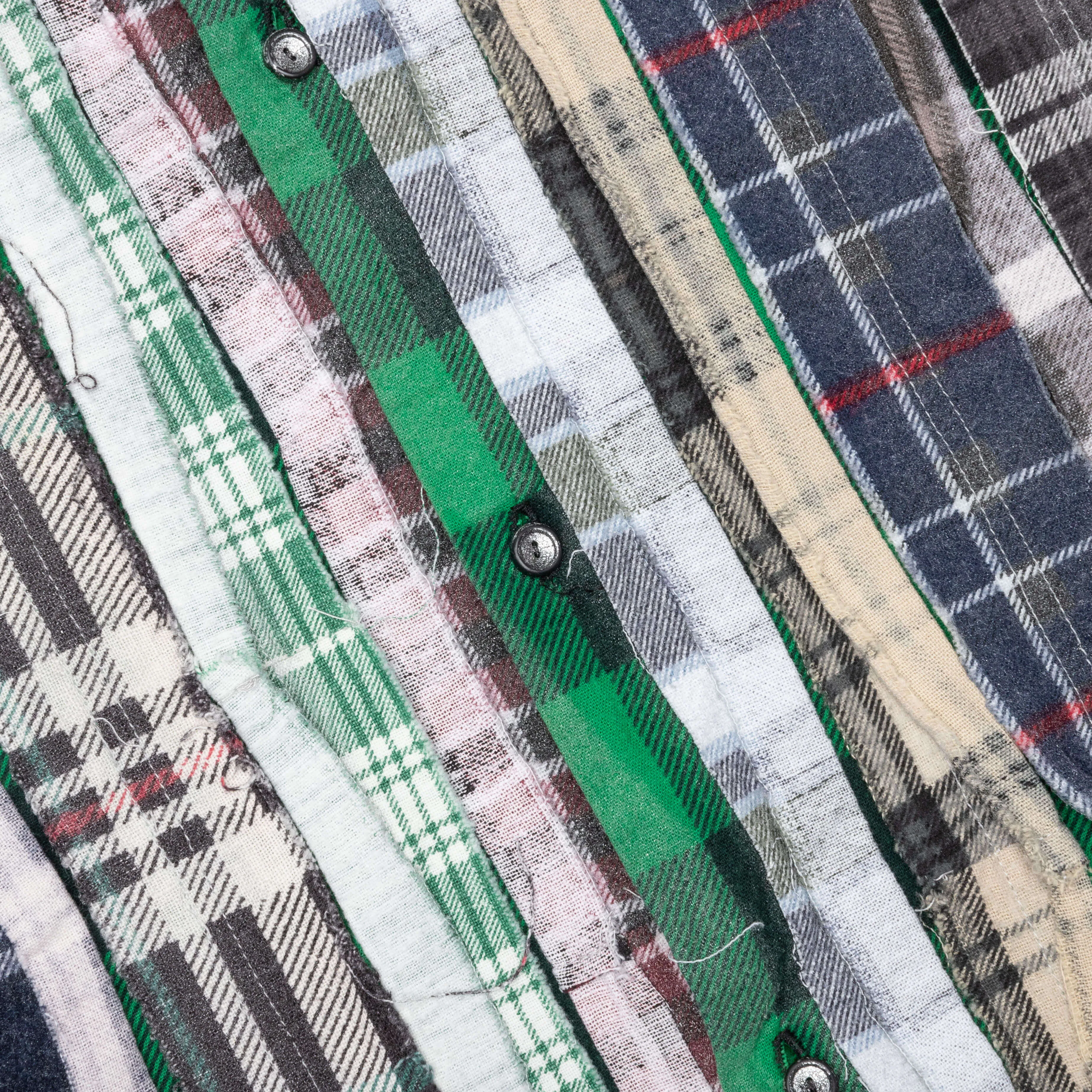 Flannel Shirt Ribbon Wide Reflection Shirt - Assorted