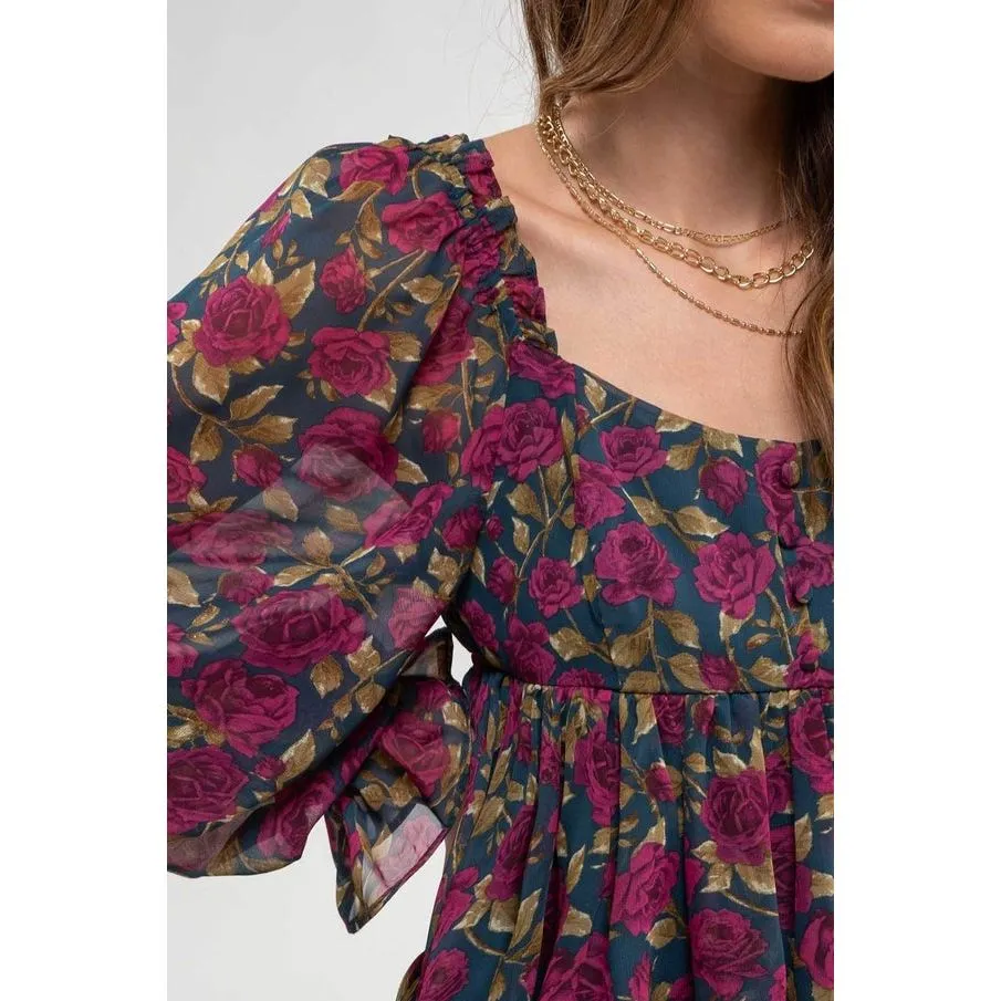 Floral Babydoll Blouse