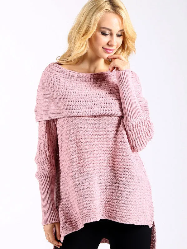 For Her Pleasure Off-the-Shoulder Knit Sweater