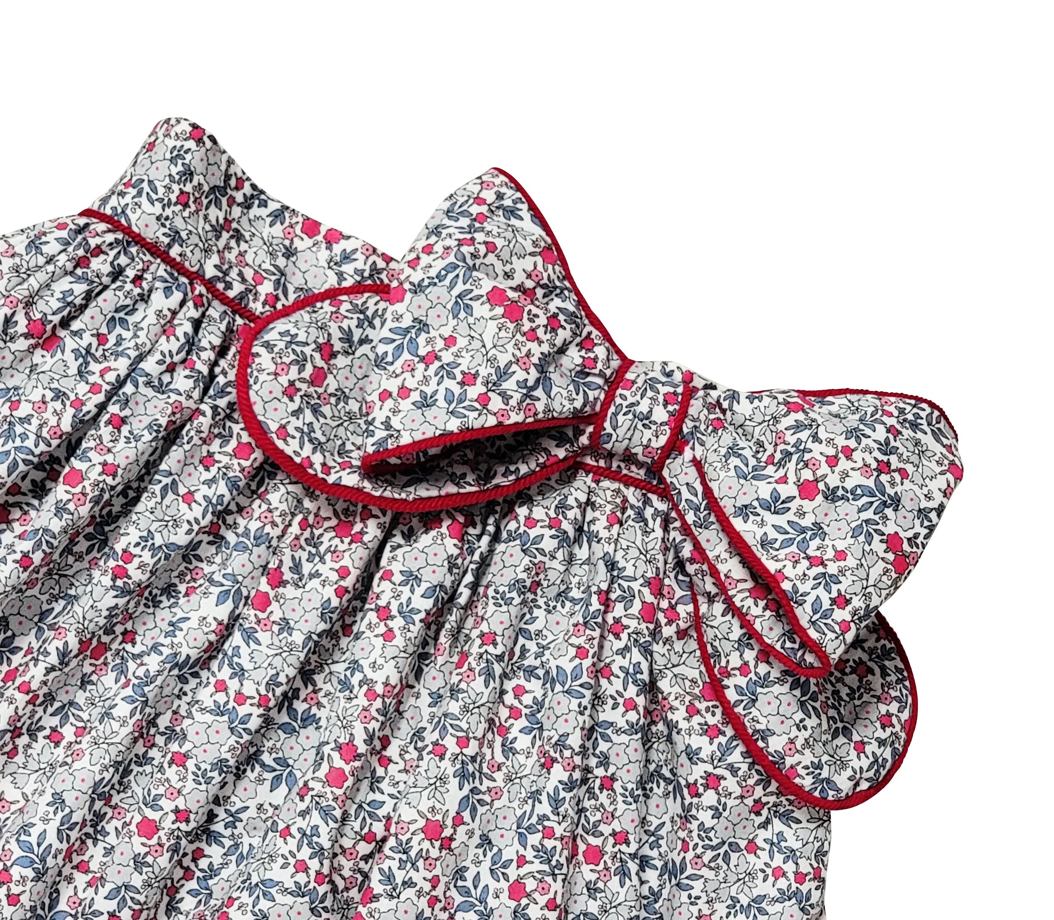 Girl's "Callie & Carter" Christmas Floral Bow Cotton Skirt