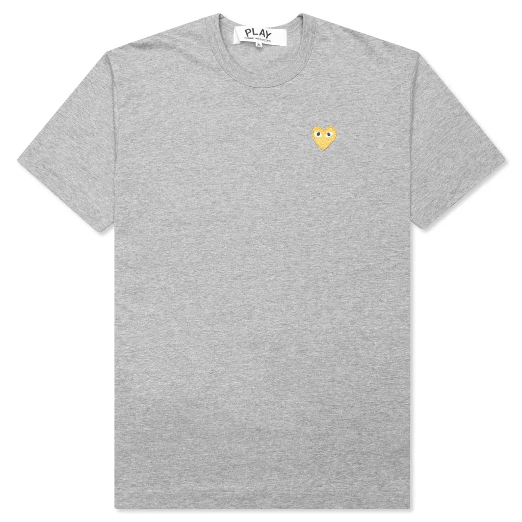 Gold Heart T-Shirt - Grey