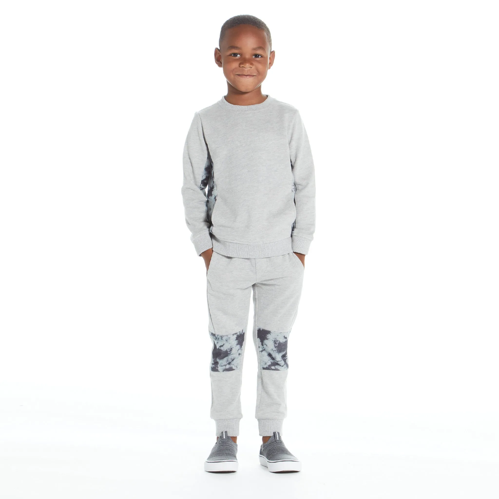 Grey Camo Sweatshirt Set