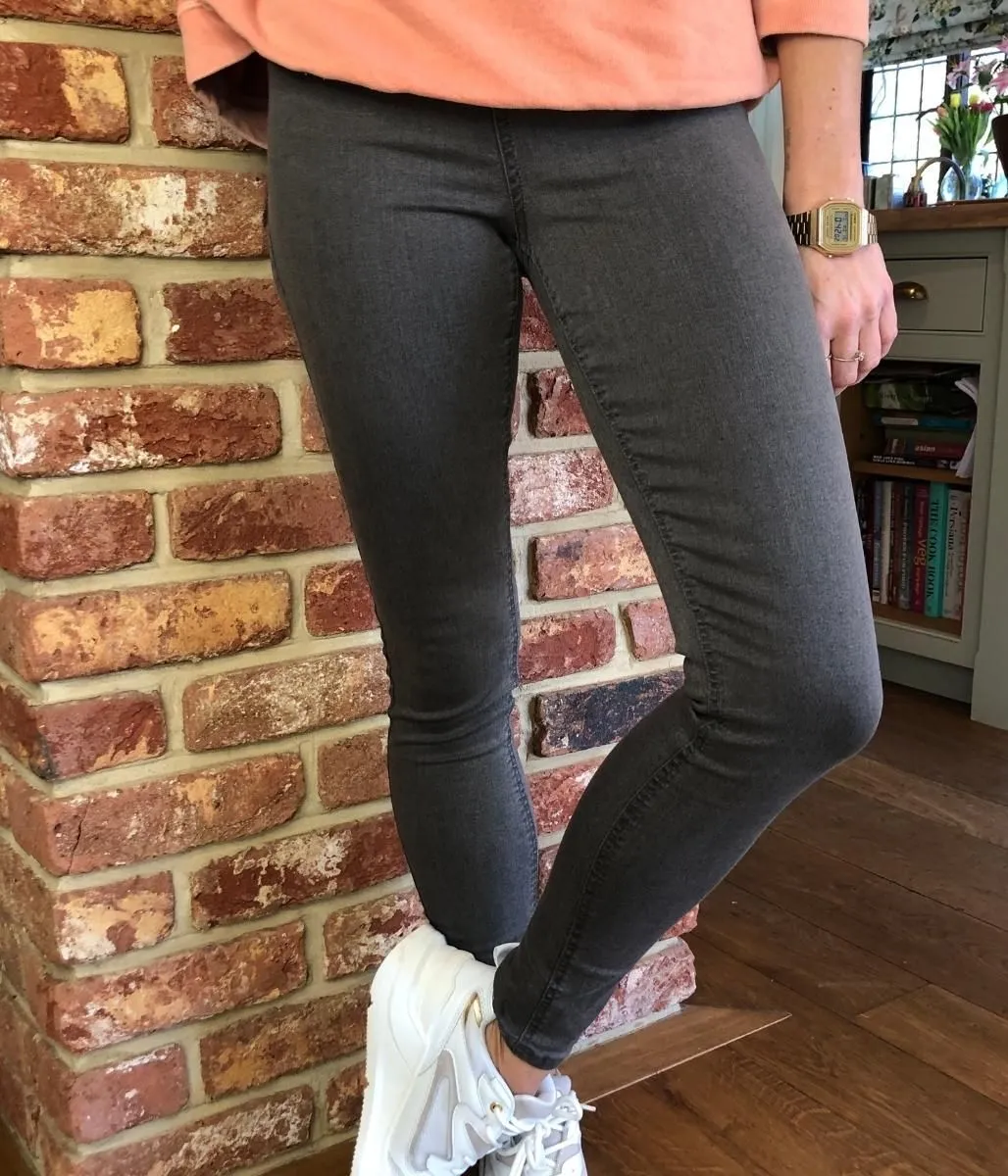 Grey High Waist Jeggings