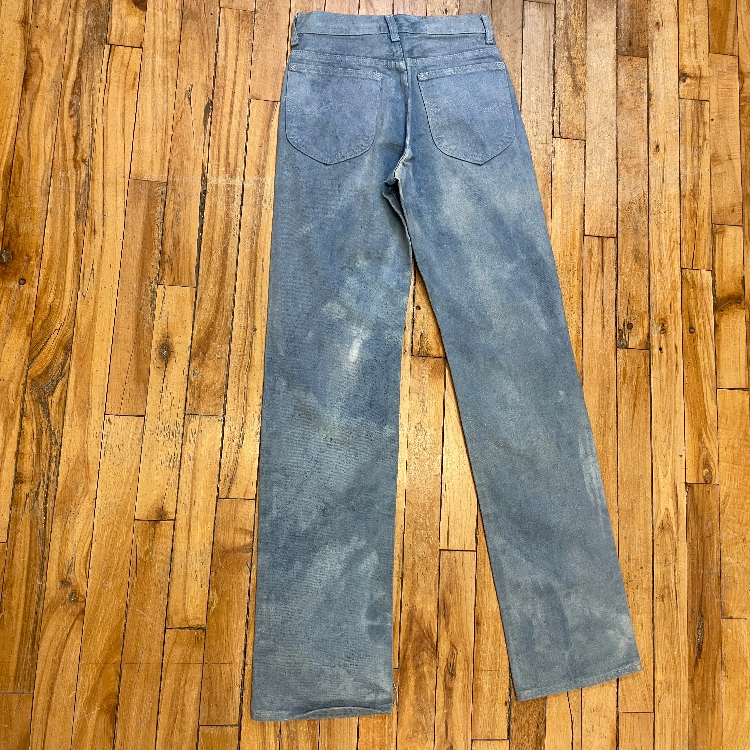 Groovy Vintage Cloudy Dyed Lee Jeans Made in USA 27" Waist