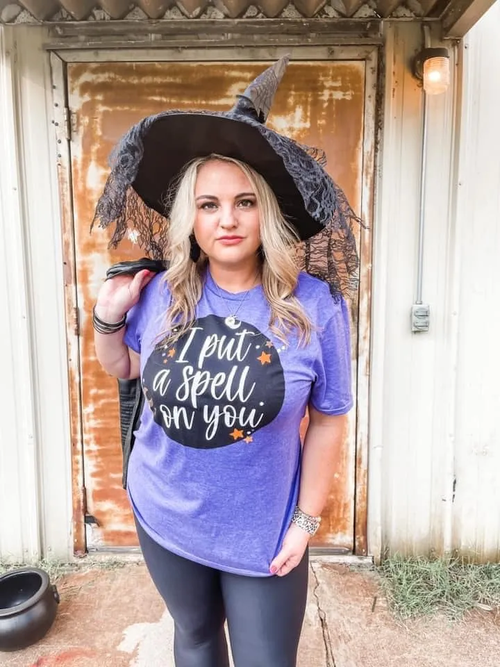 Heather Purple {I PUT A SPELL ON YOU} Heather Purple Crew Neck