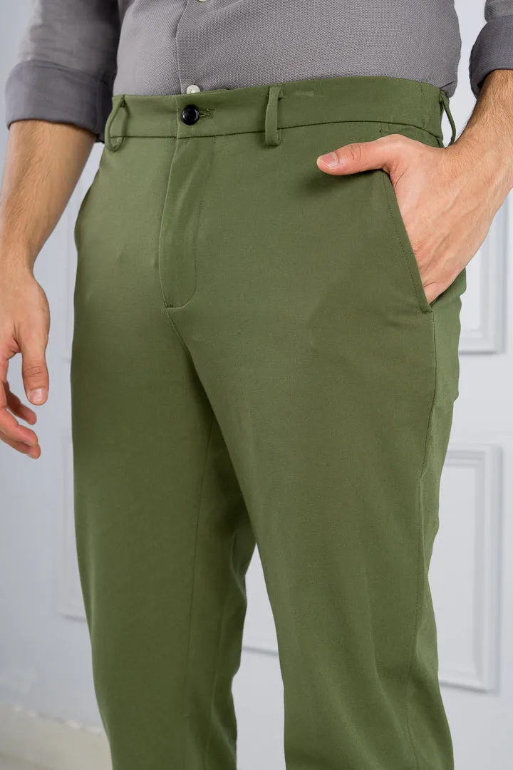 Herb Olive Stretch Chinos