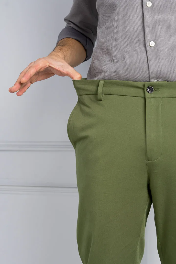 Herb Olive Stretch Chinos