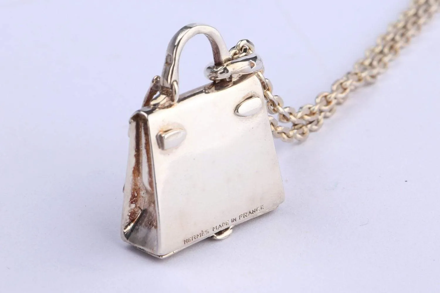 Hermes Necklace Kelly Pendant Silver SV925