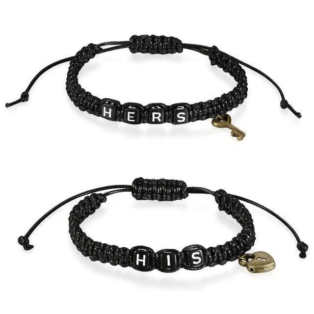 His and Hers Handmade Rope Bracelets for Lovers