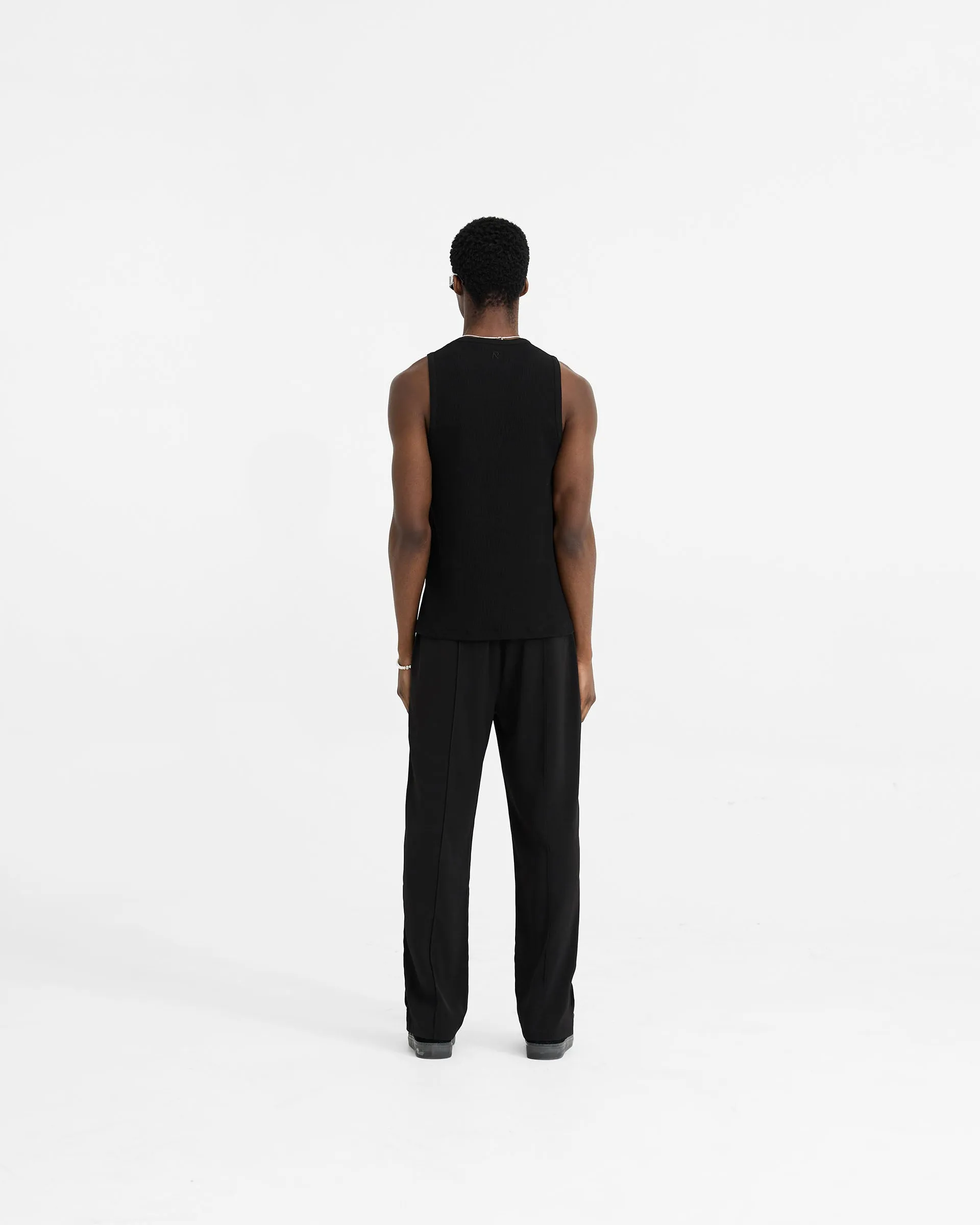 Initial Rib Vest - Black