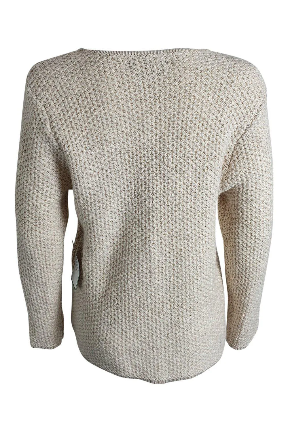 ISABEL MARANT Cotton Blend Crew Neck Cream Jumper (IT 44)