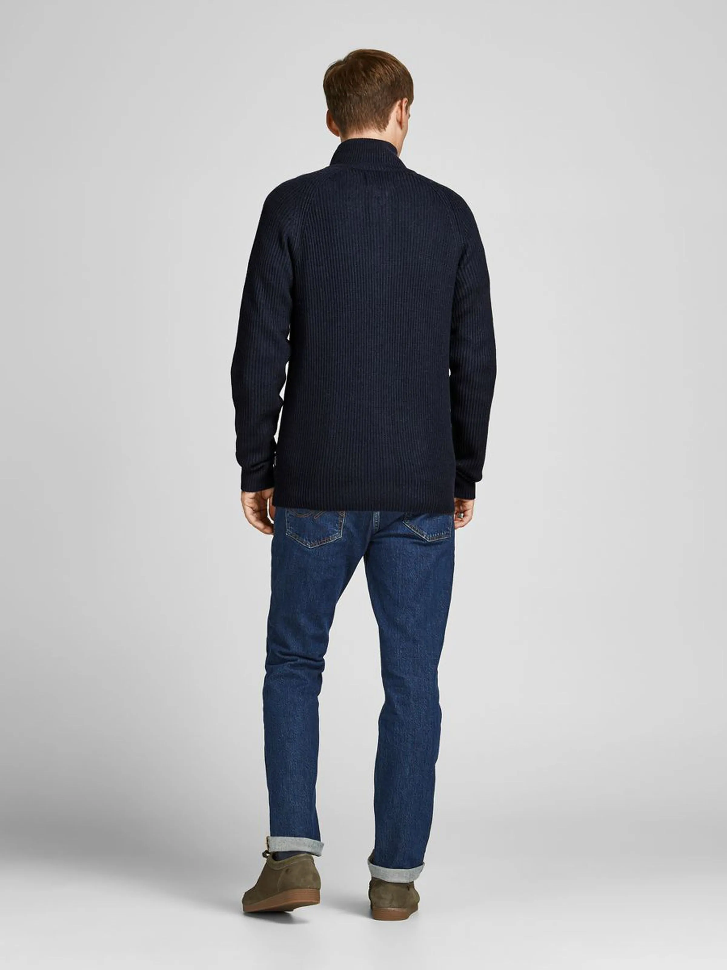 Jack & Jones Mens 'JJPannel' Full Zip Knit Cardigan