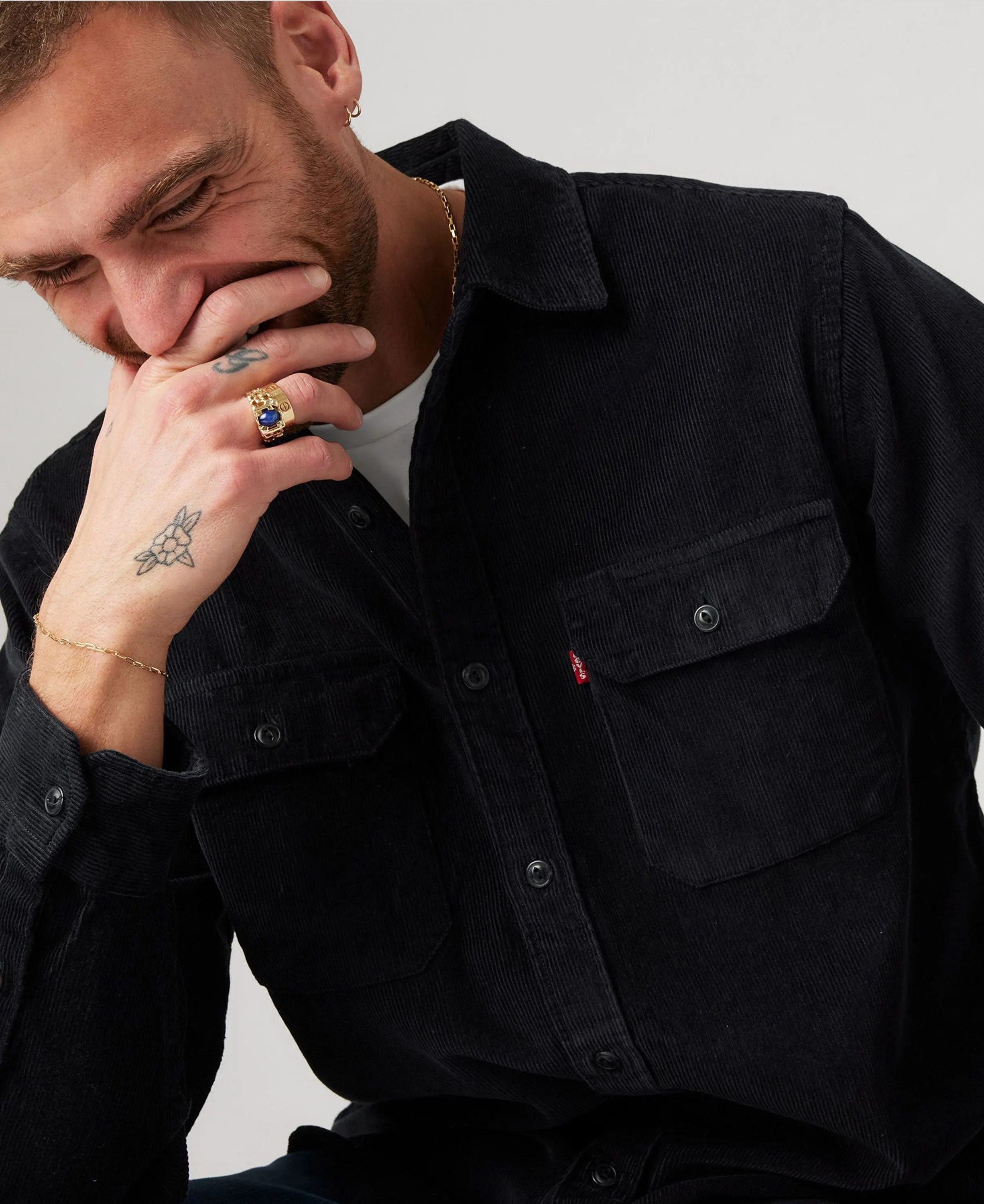 Jackson Worker Shirt - Jet Black Corduroy