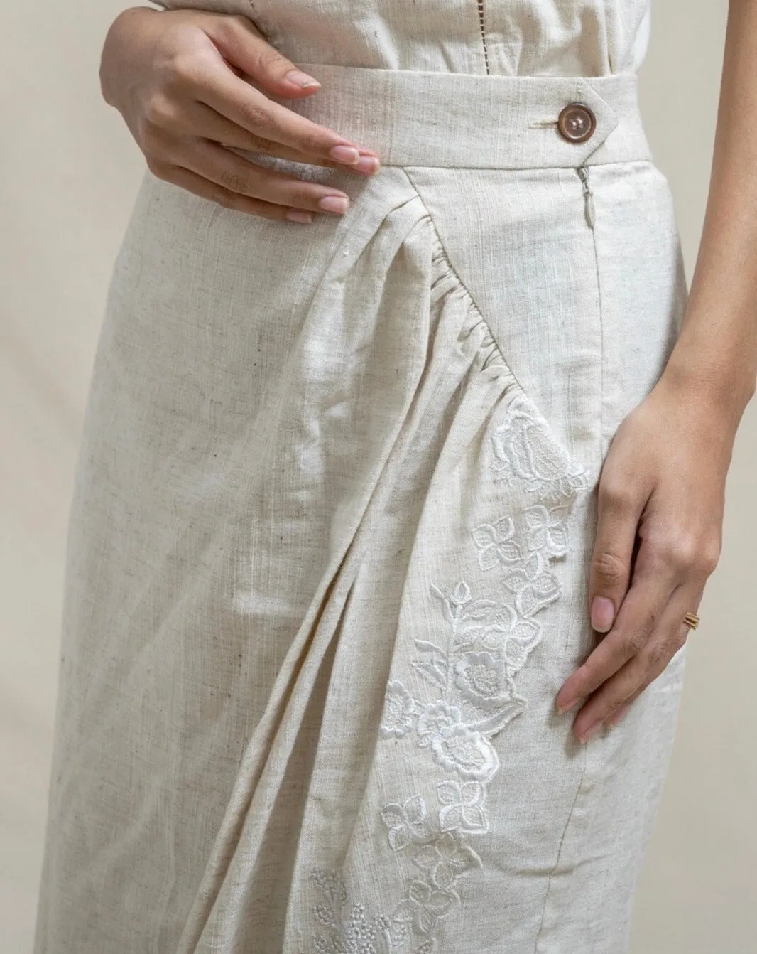 KAPAS - Tumpang Sari Draped Skirt