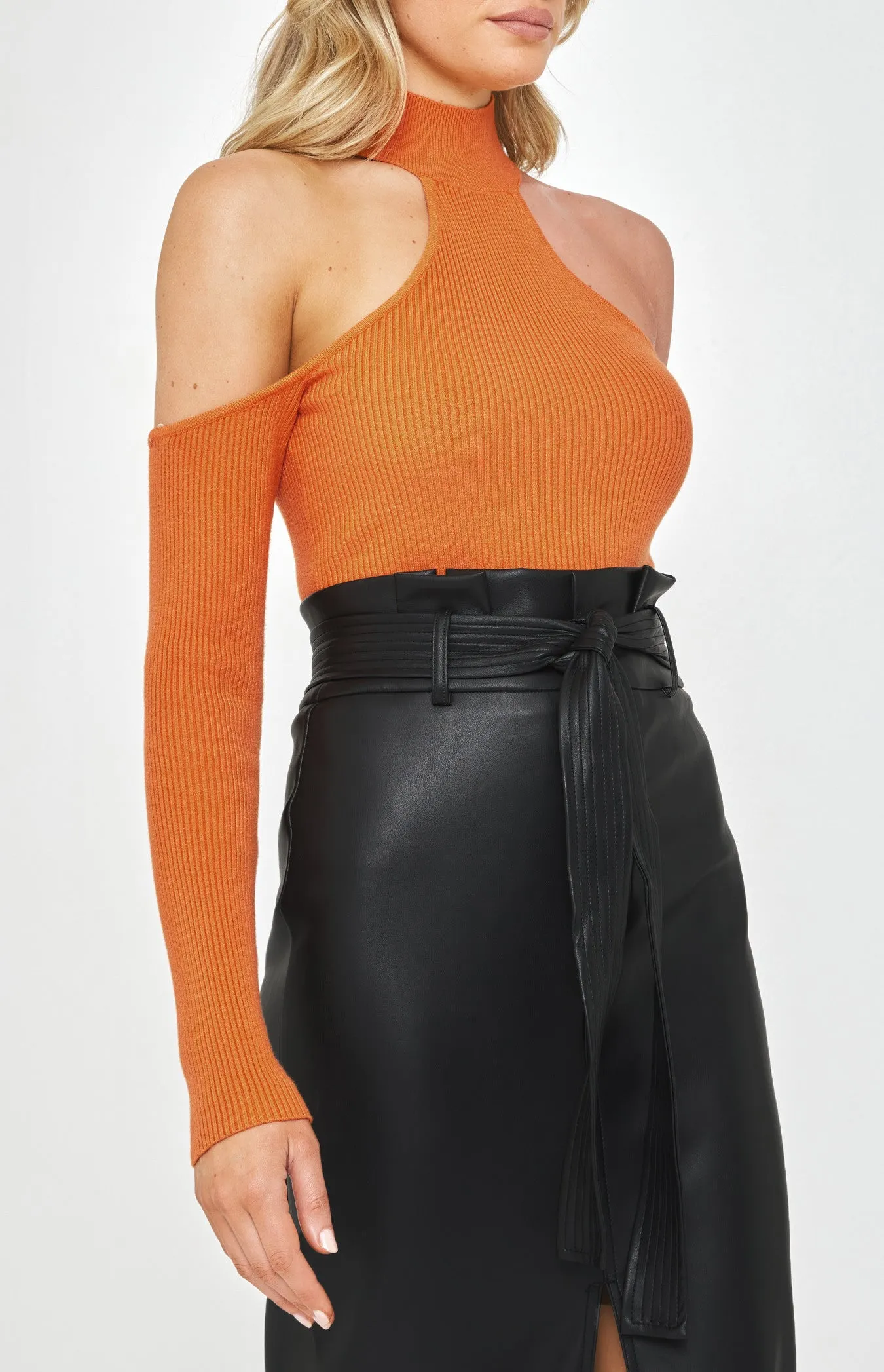 Kiana Knit Top - Orange