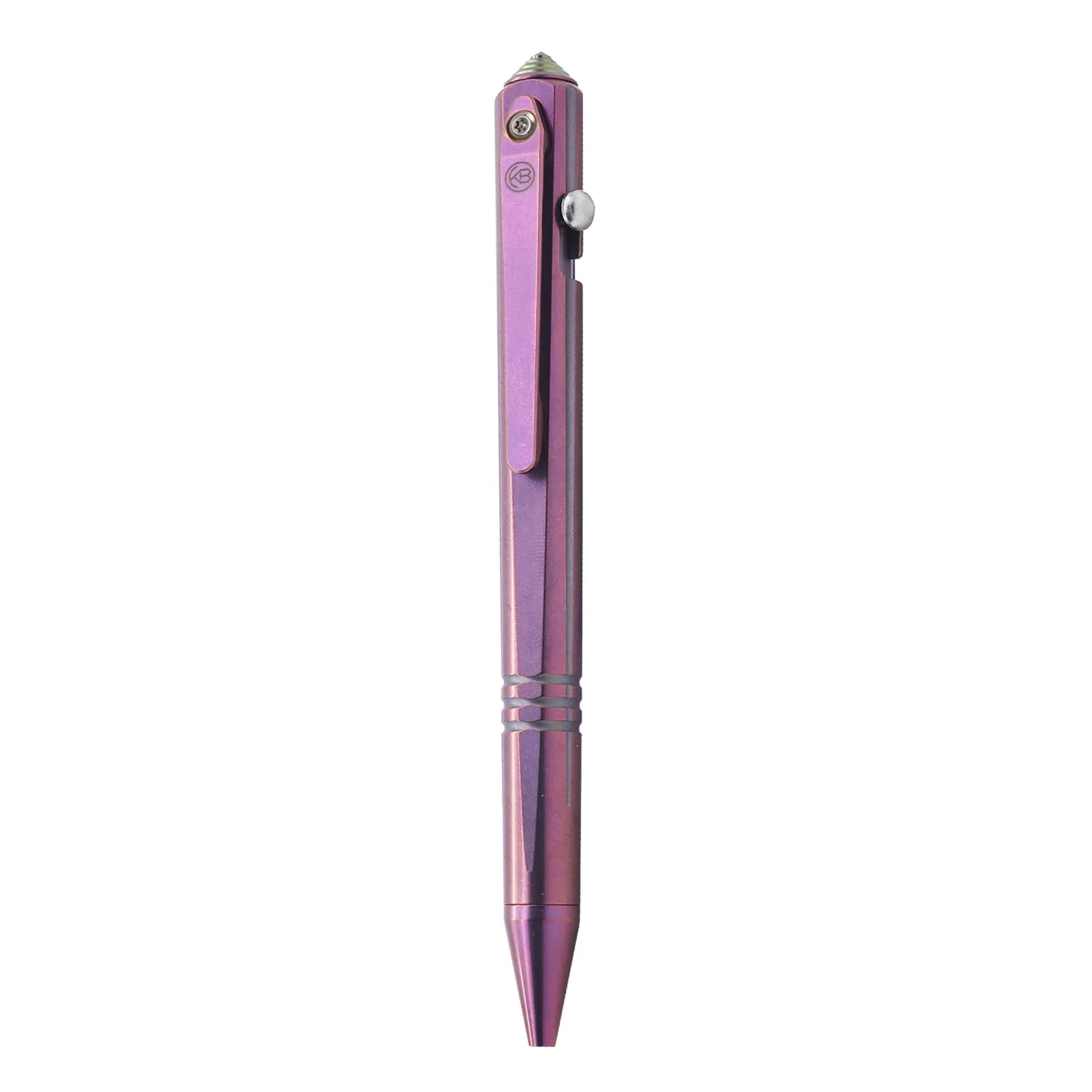 KUBEY Titanium Tactical Pen (Purple)