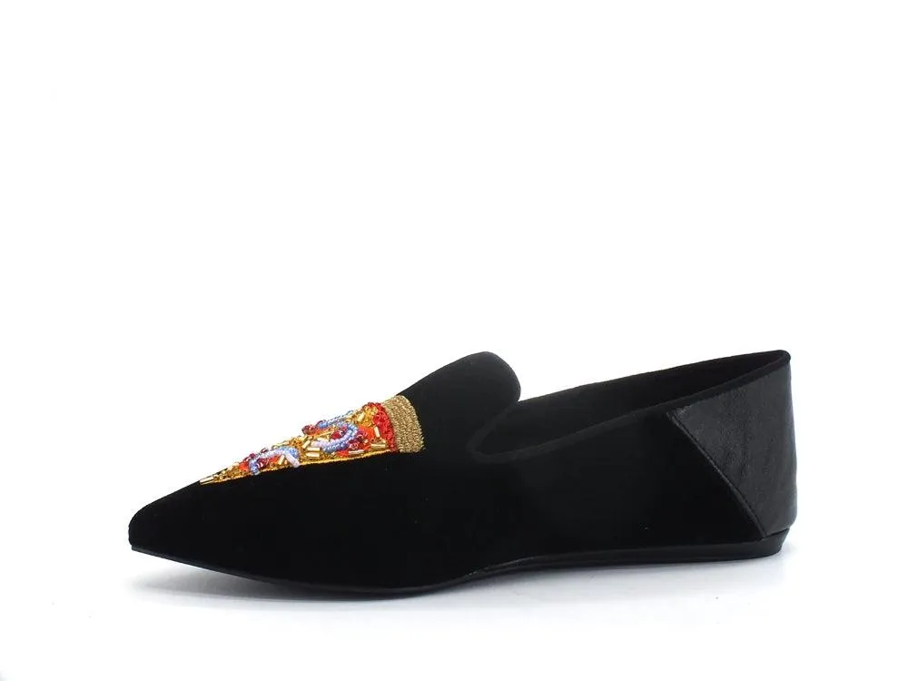 KURT GEIGER Junkfort Loafer Mocassino Velluto Black 8492700609