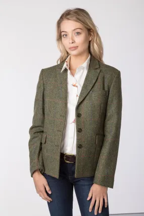 Ladies Short Fitted Tweed Jacket Blazer - Holly