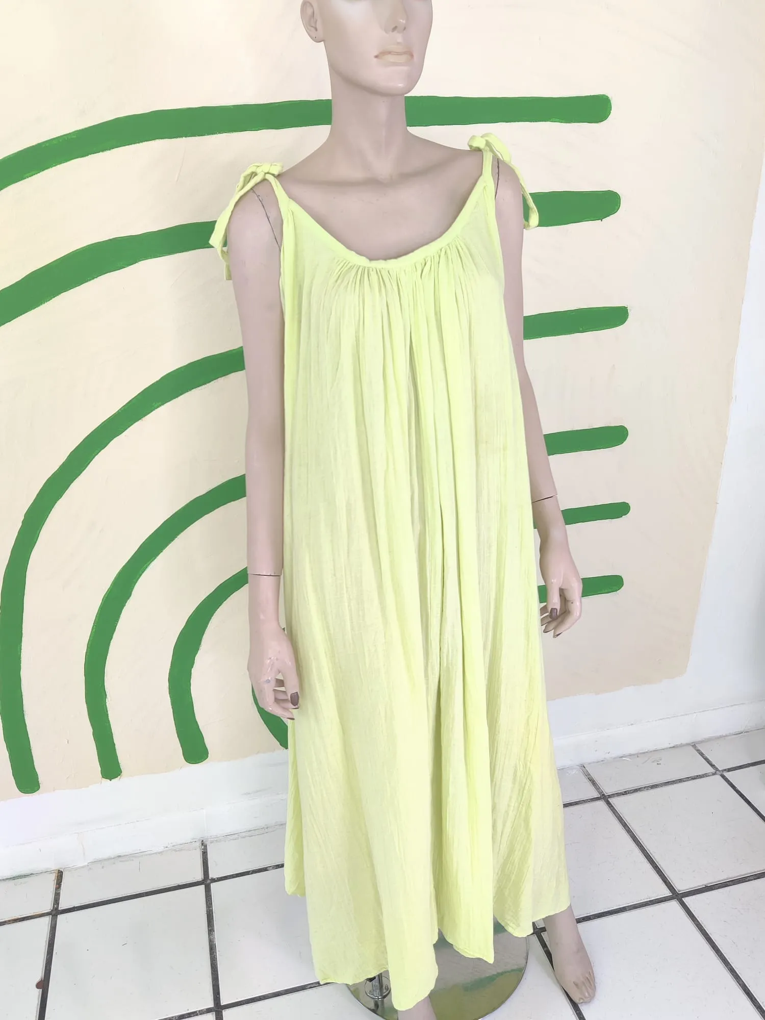 Lime Cotton Coverup