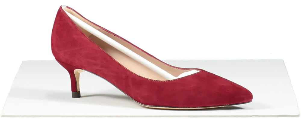 LK Bennett Dark Red Kitten Heel Court Shoes BNIB UK 3 EU 36 👠