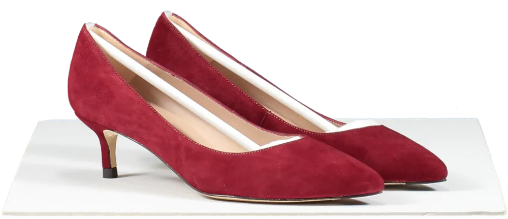 LK Bennett Dark Red Kitten Heel Court Shoes BNIB UK 3 EU 36 👠