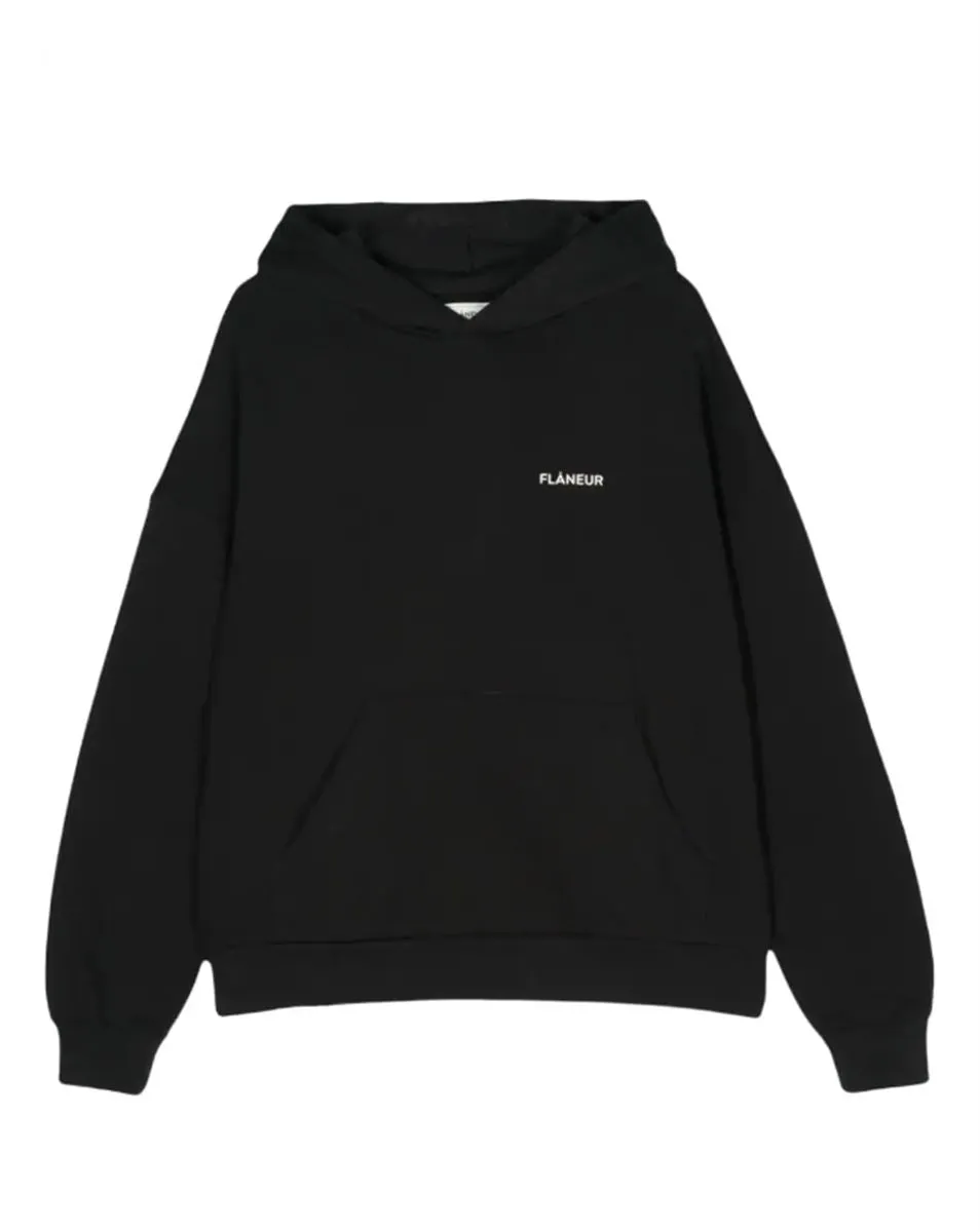 LOGO-RAISED COTTON HOODIE