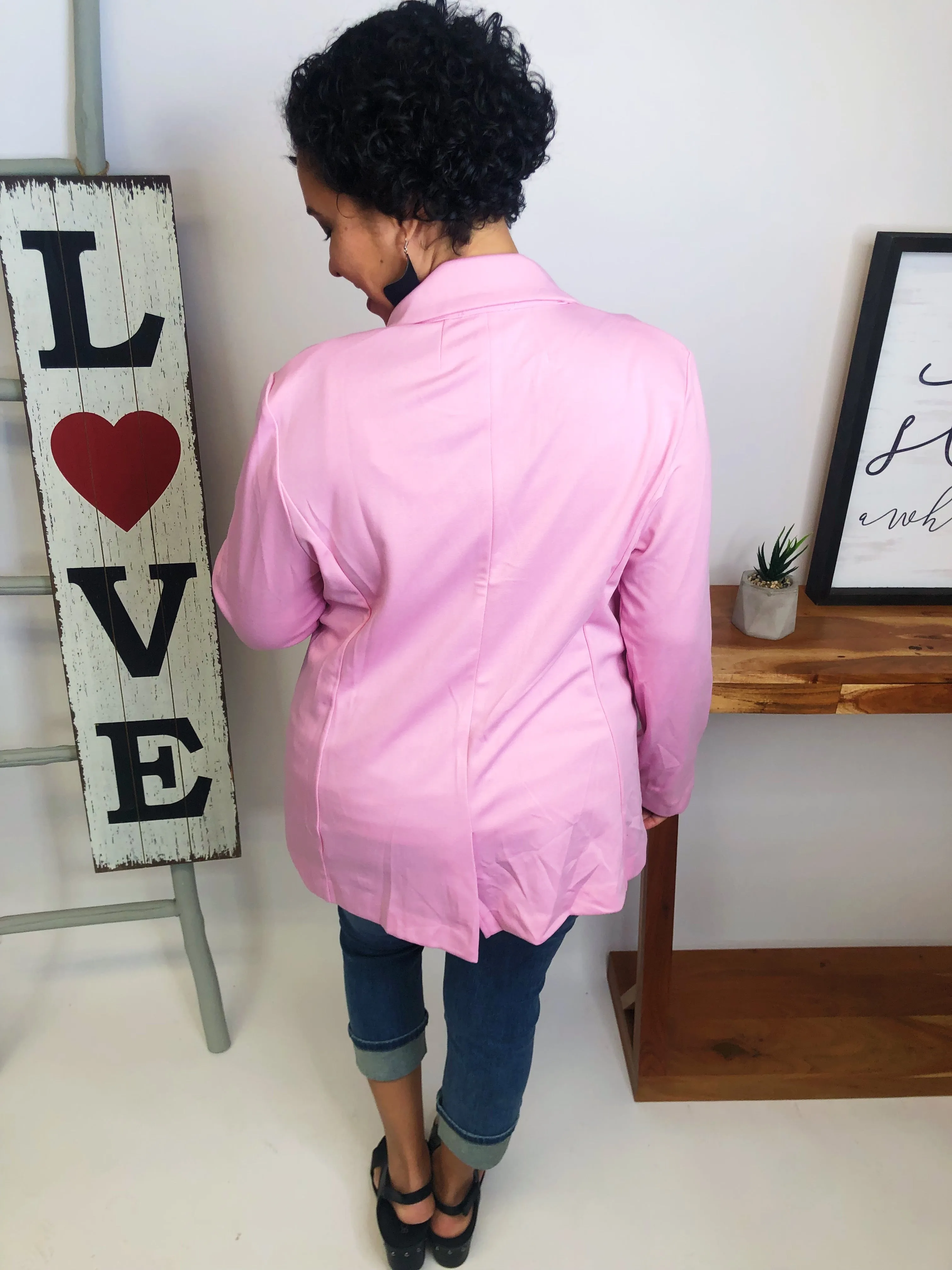 #M320 Business Women Blazer (Pink)