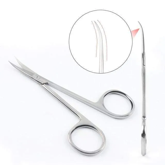 Manicure Scissors Curved Tip Scissors Professional Stainless Steel Nail Dead Skin Remover Nail Clipper Salon Nail Tools