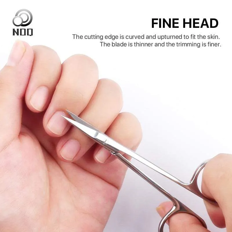 Manicure Scissors Curved Tip Scissors Professional Stainless Steel Nail Dead Skin Remover Nail Clipper Salon Nail Tools