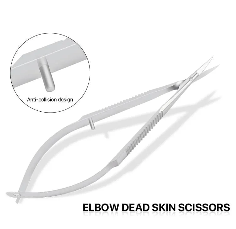 Manicure Scissors Curved Tip Scissors Professional Stainless Steel Nail Dead Skin Remover Nail Clipper Salon Nail Tools