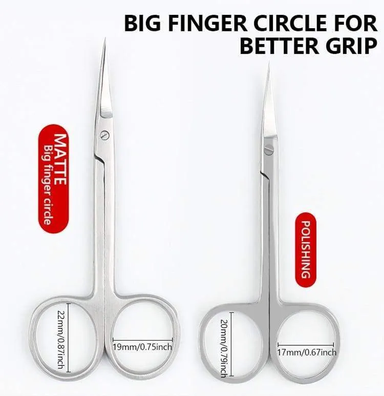 Manicure Scissors Curved Tip Scissors Professional Stainless Steel Nail Dead Skin Remover Nail Clipper Salon Nail Tools