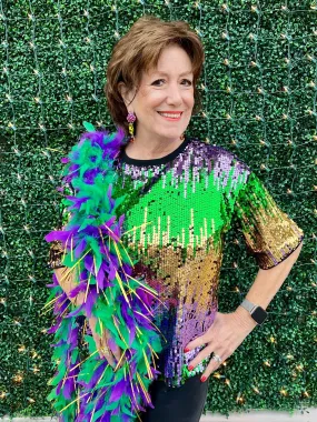 Mardi Gras Sequin Top