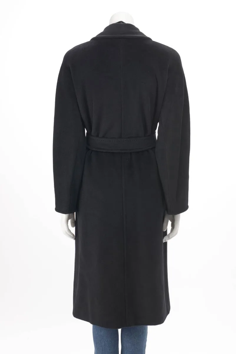 Max Mara Black Wool Blend 101801 Icon D.B. Coat IT 36