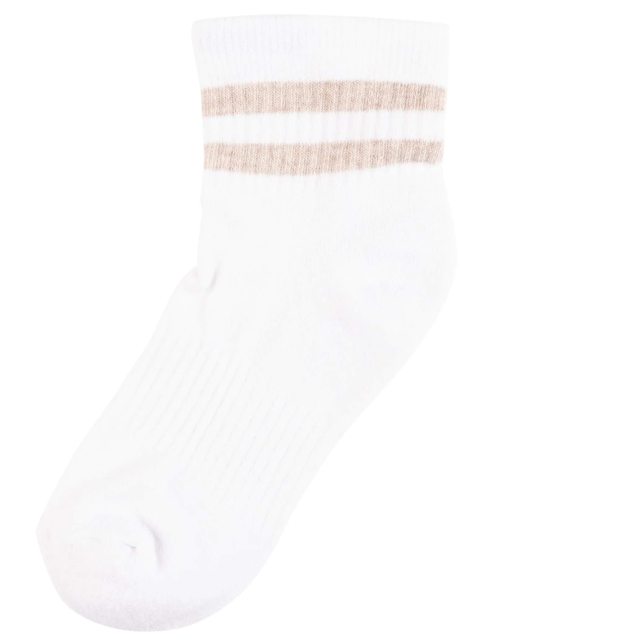 McCarren Tube Sock Quarter Length - Recycled Eco-Cotton Knit - Linen